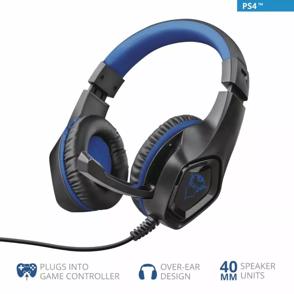 Наушники Trust GXT 404B Rana Gaming Headset for PS4 3.5mm BLUE (23309) - 11 Наушники Trust GXT 404B Rana Gaming Headset for PS4 3.5mm BLUE (23309) - 11