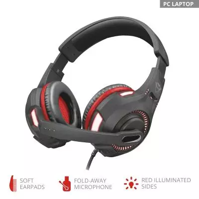 Наушники Trust GXT 407 Ravu Illuminated 3.5mm+USB BLACK (23372) - 3 Наушники Trust GXT 407 Ravu Illuminated 3.5mm+USB BLACK (23372) - 3