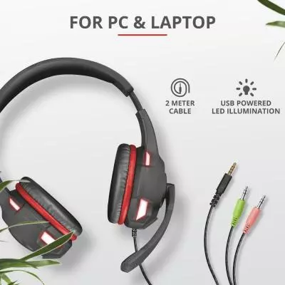 Наушники Trust GXT 407 Ravu Illuminated 3.5mm+USB BLACK (23372) - 8 Наушники Trust GXT 407 Ravu Illuminated 3.5mm+USB BLACK (23372) - 8