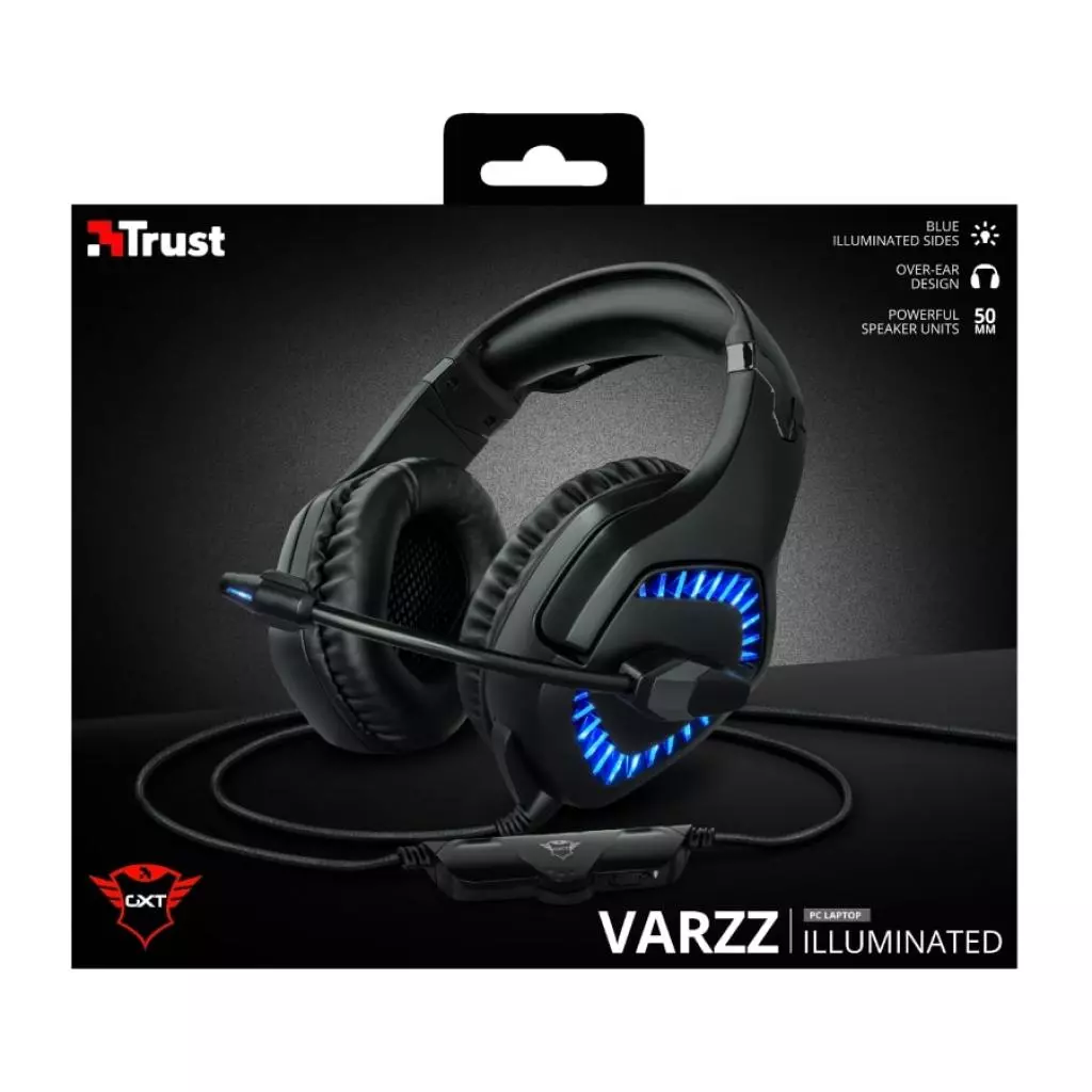 Наушники Trust GXT 460 Varzz Illuminated Multiplatform Gaming Headset BLACK (23380) - 11 Наушники Trust GXT 460 Varzz Illuminated Multiplatform Gaming Headset BLACK (23380) - 11