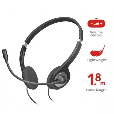 Наушники Trust Ilux Chat 3.5mm BLACK (23109) - 5