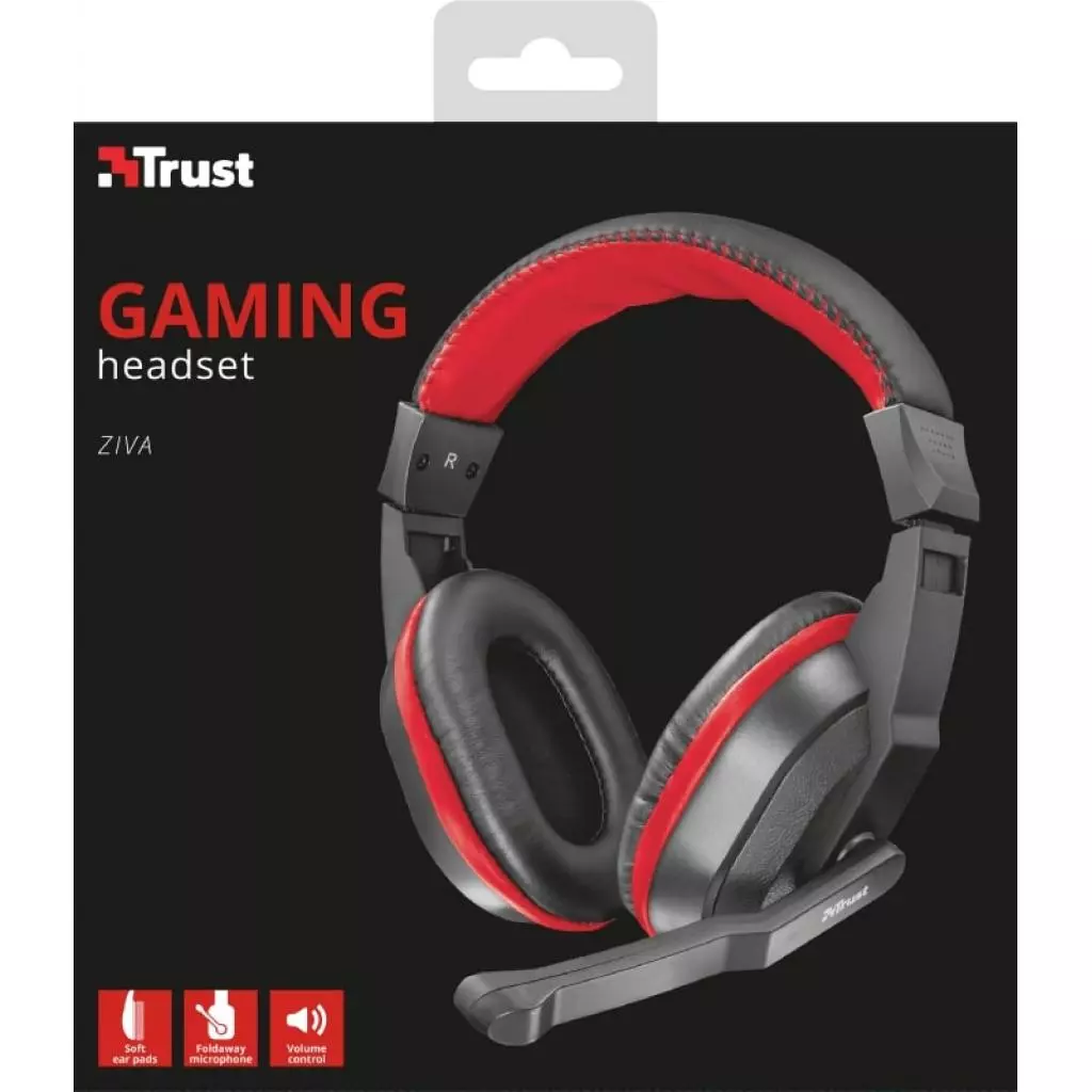 Наушники Trust Ziva Gaming 3.5mm BLACK (21953) - 4 Наушники Trust Ziva Gaming 3.5mm BLACK (21953) - 4