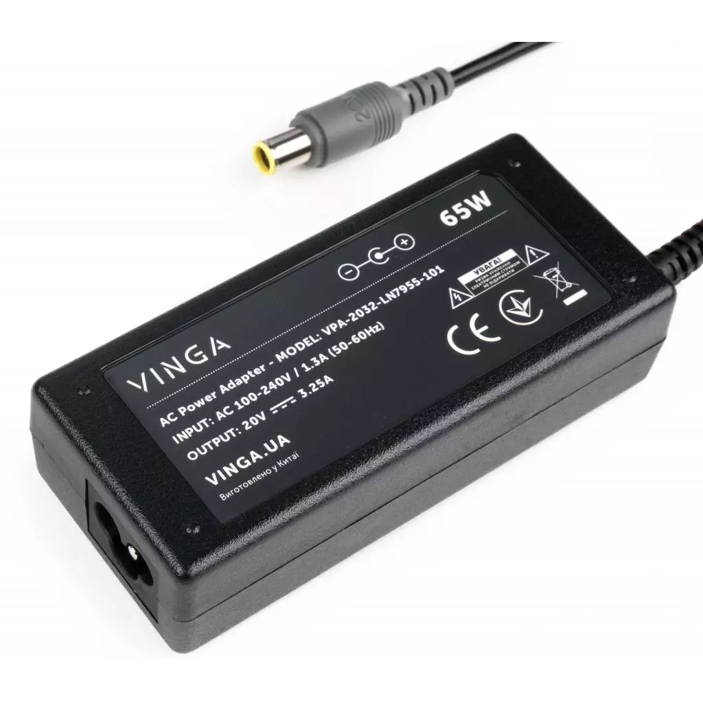 Блок питания к ноутбуку Vinga Lenovo 65W 20V 3.25А разъем 7.9*5.5 (VPA-2032-LN7955-101) - 1 Блок питания к ноутбуку Vinga Lenovo 65W 20V 3.25А разъем 7.9*5.5 (VPA-2032-LN7955-101) - 1