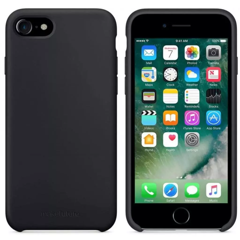 Чехол для моб. телефона MakeFuture Silicone Case Apple iPhone 7 Black (MCS-AI7BK) - 3