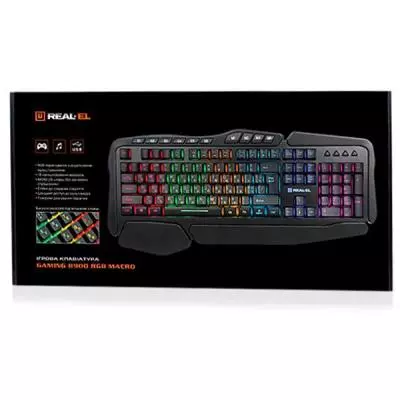 Клавиатура REAL-EL 8900 Gaming RGB Macro, black - 2