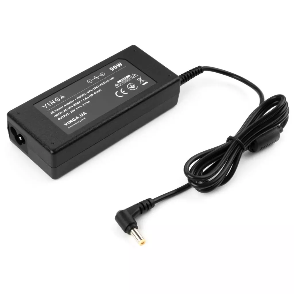 Блок питания к ноутбуку Vinga ACER 90W 19V 4.74A разъем 5.5*1.7 (VPA-1947-AC5517-101) - 1