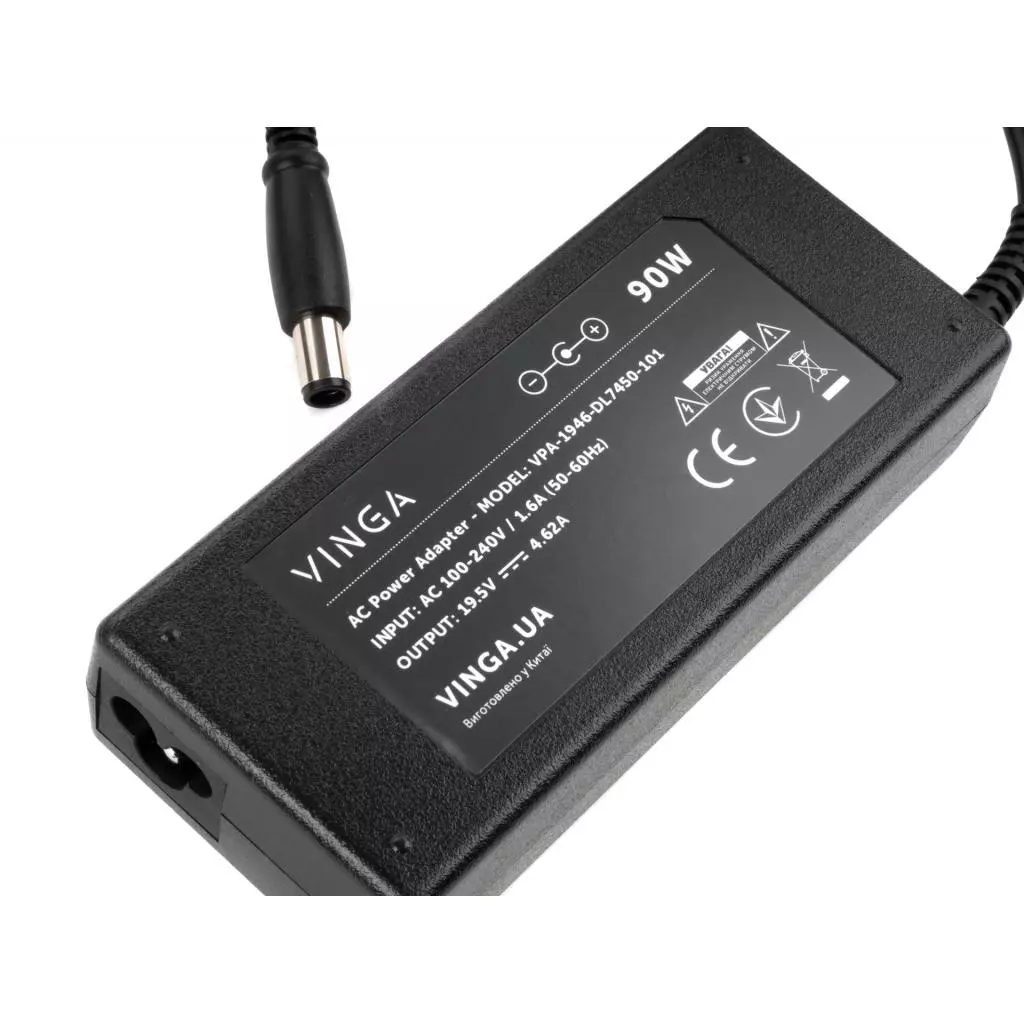 Блок питания к ноутбуку Vinga DELL 90W 19.5V 4.62A разъем 7.4*5.0 (VPA-1946-DL7450-101) - 2