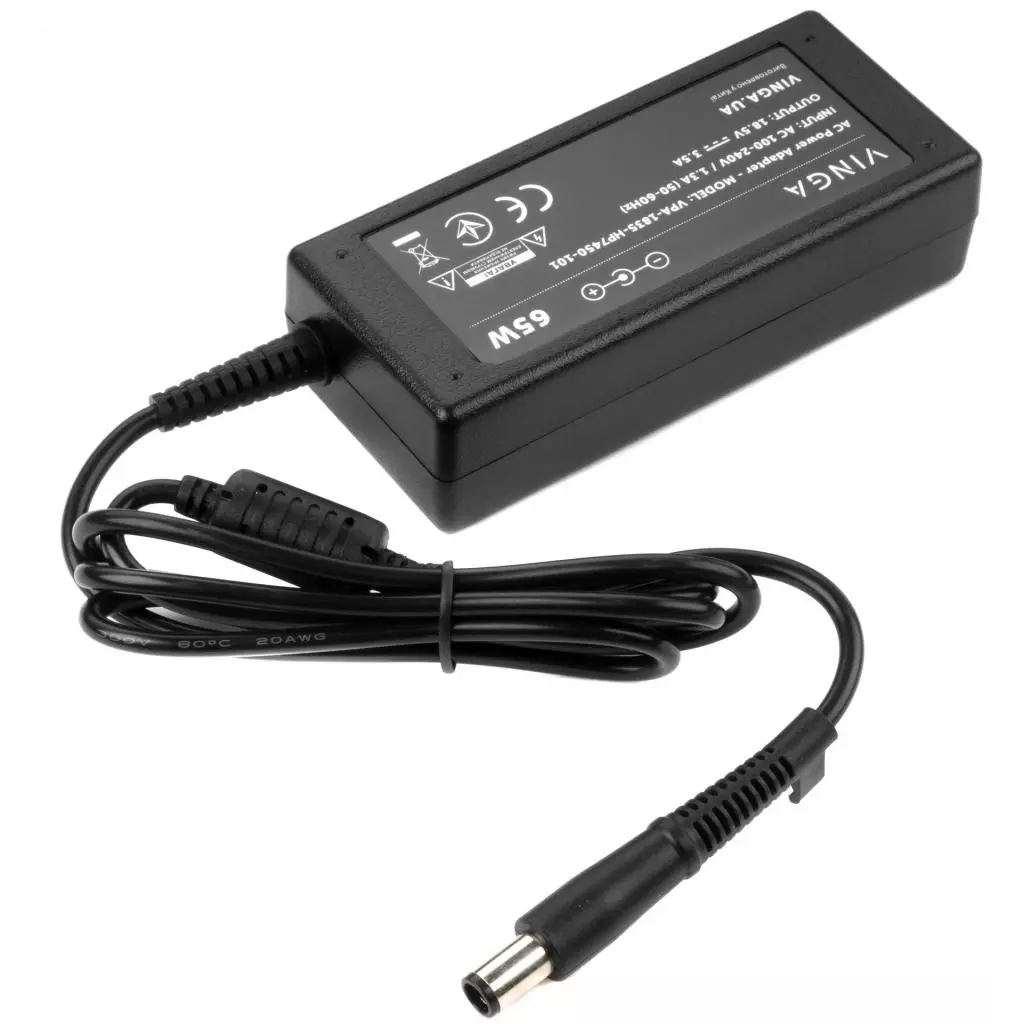 Блок питания к ноутбуку Vinga HP 65W 18.5V 3.5А разъем 7.4*5.0 (VPA-1835-HP7450-101) - 3 Блок питания к ноутбуку Vinga HP 65W 18.5V 3.5А разъем 7.4*5.0 (VPA-1835-HP7450-101) - 3