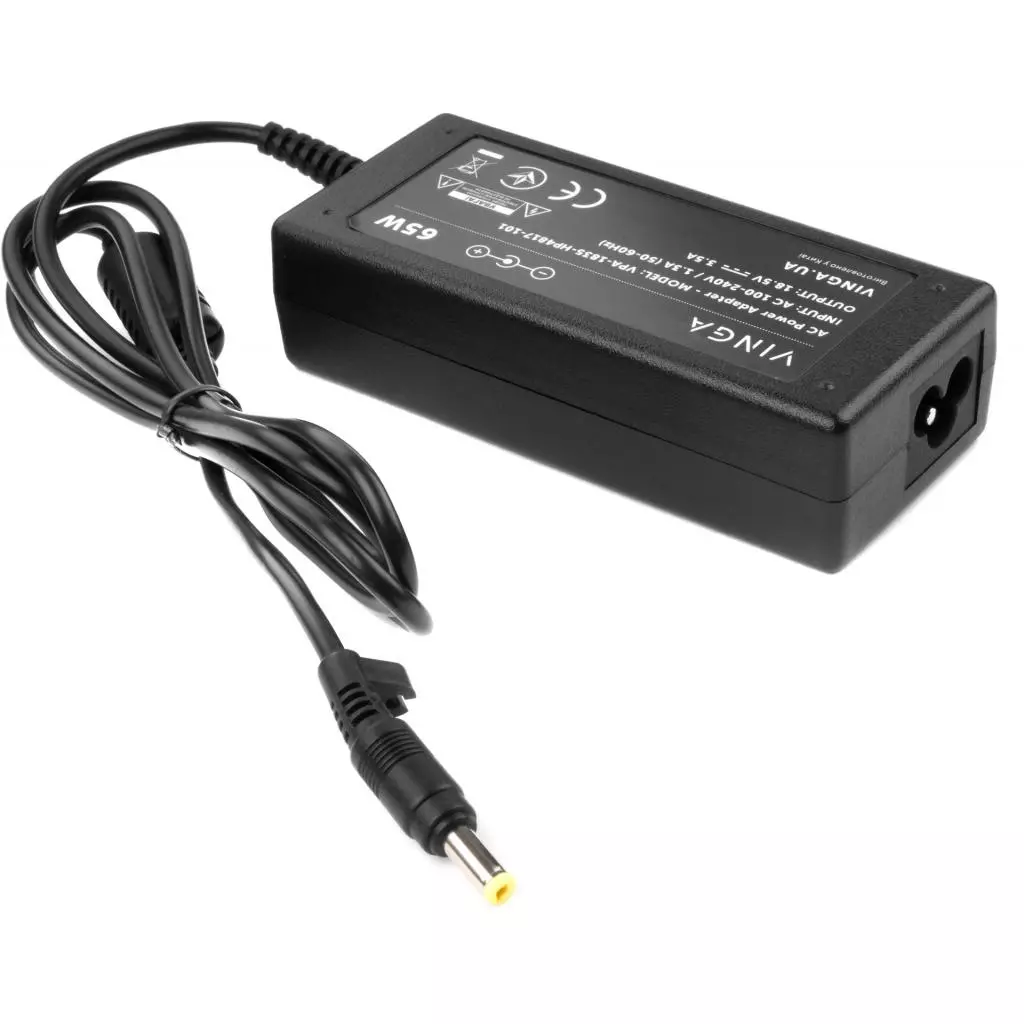 Блок питания к ноутбуку Vinga HP 65W 18.5V 3.5А разъем 4.8*1.7 (VPA-1835-HP4817-101) - 1 Блок питания к ноутбуку Vinga HP 65W 18.5V 3.5А разъем 4.8*1.7 (VPA-1835-HP4817-101) - 1