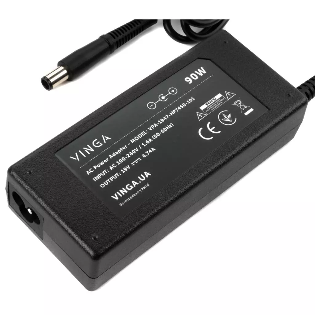 Блок питания к ноутбуку Vinga HP 90W 19V 4.74A разъем 7.4*5.0 (VPA-1947-HP7450-101) - 2 Блок питания к ноутбуку Vinga HP 90W 19V 4.74A разъем 7.4*5.0 (VPA-1947-HP7450-101) - 2