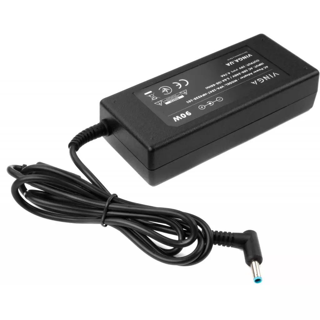 Блок питания к ноутбуку Vinga HP 90W 19V 4.74A разъем 4.5*3.0 (VPA-1947-HP4530-101) - 1 Блок питания к ноутбуку Vinga HP 90W 19V 4.74A разъем 4.5*3.0 (VPA-1947-HP4530-101) - 1