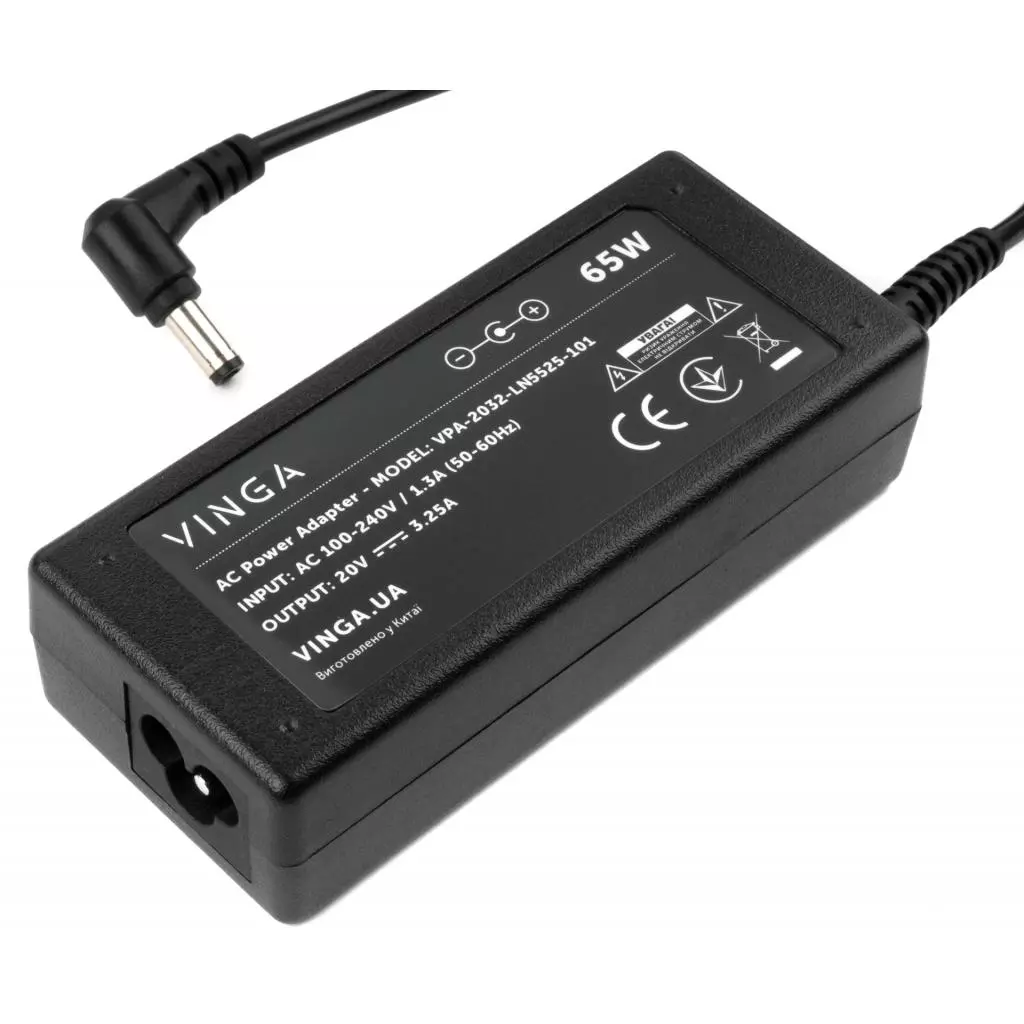 Блок питания к ноутбуку Vinga Lenovo 65W 20V 3.25А разъем 5.5*2.5 (VPA-2032-LN5525-101) - 2 Блок питания к ноутбуку Vinga Lenovo 65W 20V 3.25А разъем 5.5*2.5 (VPA-2032-LN5525-101) - 2