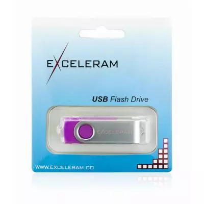 USB флеш накопитель eXceleram 8GB P1 Series Silver/Purple USB 2.0 (EXP1U2SIPU08) - 7