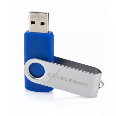 USB флеш накопитель eXceleram 32GB P1 Series Silver/Blue USB 2.0 (EXP1U2SIBL32) - 2 USB флеш накопитель eXceleram 32GB P1 Series Silver/Blue USB 2.0 (EXP1U2SIBL32) - 2