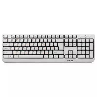 Клавиатура REAL-EL 500 Standard, USB, white