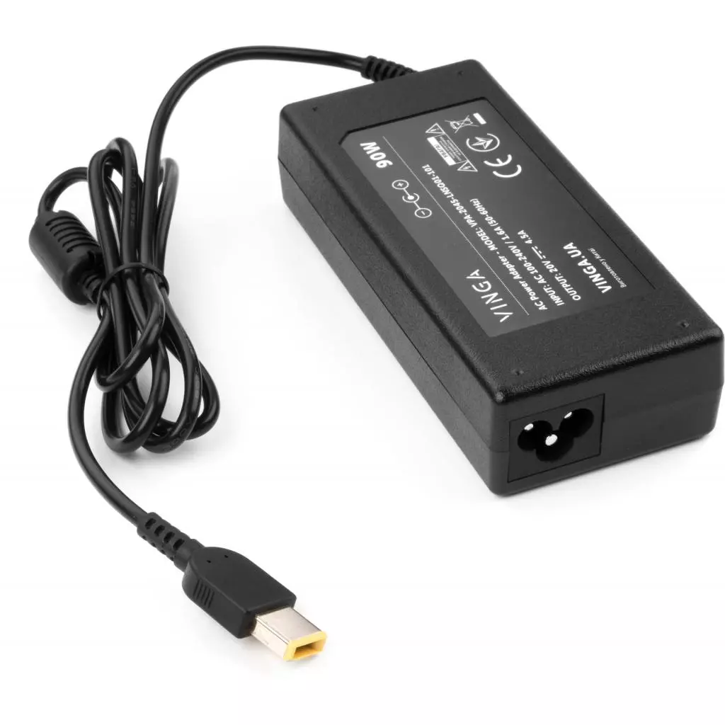 Блок питания к ноутбуку Vinga Lenovo 90W 20V 4.5A разъем square (VPA-2045-LNSQ01-101) - 1
