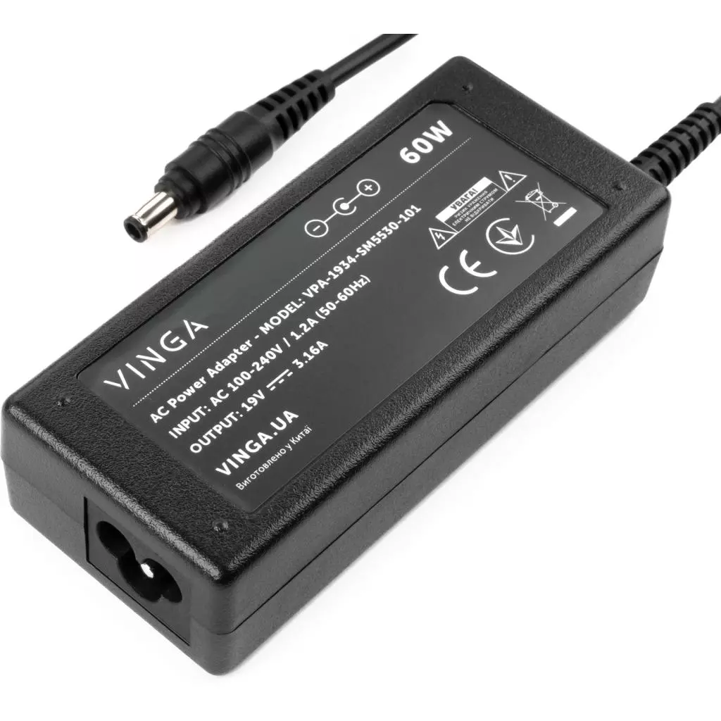 Блок питания к ноутбуку Vinga Samsung 60W 19V 3.16А разъем 5.5*3.0 (VPA-1934-SM5530-101) - 2 Блок питания к ноутбуку Vinga Samsung 60W 19V 3.16А разъем 5.5*3.0 (VPA-1934-SM5530-101) - 2