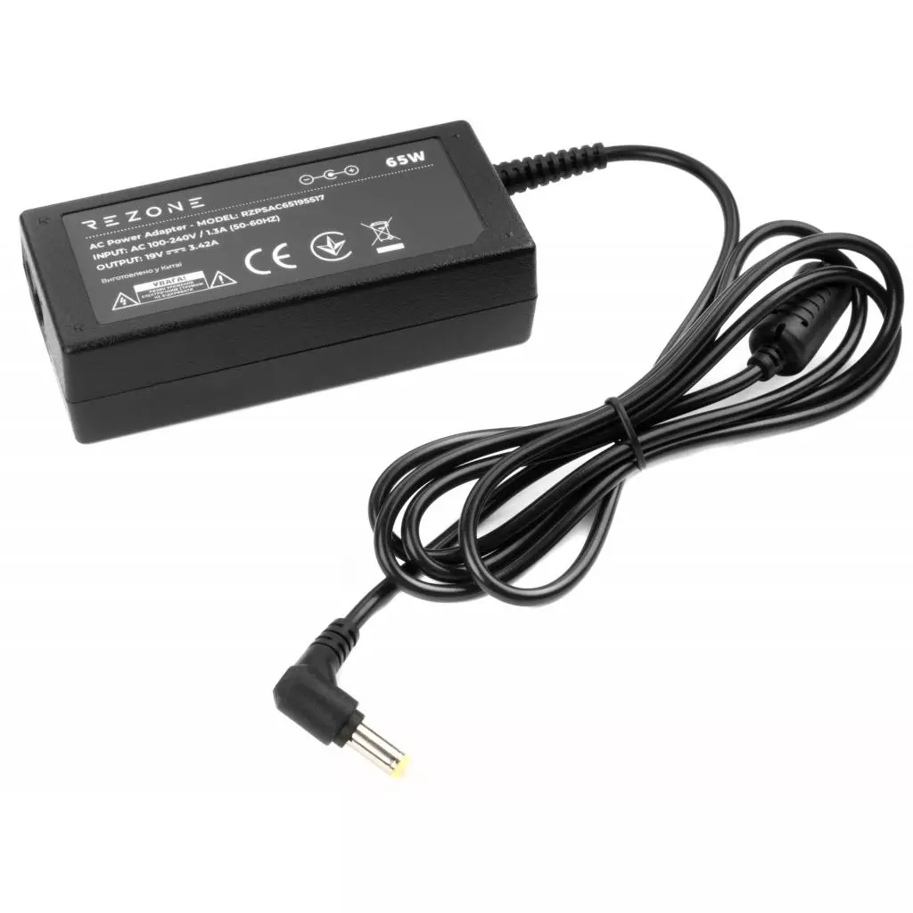 Блок питания к ноутбуку Rezone ACER 65W 19V 3,42A разъем 5.5*1.7 (RZPSAC65195517) - 1 Блок питания к ноутбуку Rezone ACER 65W 19V 3,42A разъем 5.5*1.7 (RZPSAC65195517) - 1