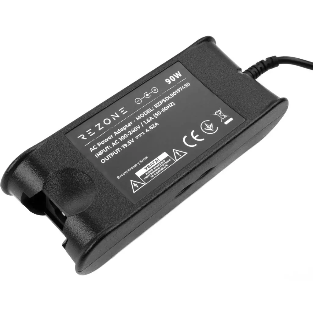 Блок питания к ноутбуку Rezone DELL 90W 19.5V 4.62A разъем 7.4*5.0 (RZPSDL90197450) - 2