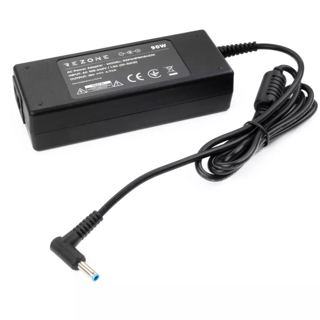 Блок питания к ноутбуку Rezone HP 90W 18.5V 4.74A разъем 4.5*3.0 (RZPSHP90184530) - 1