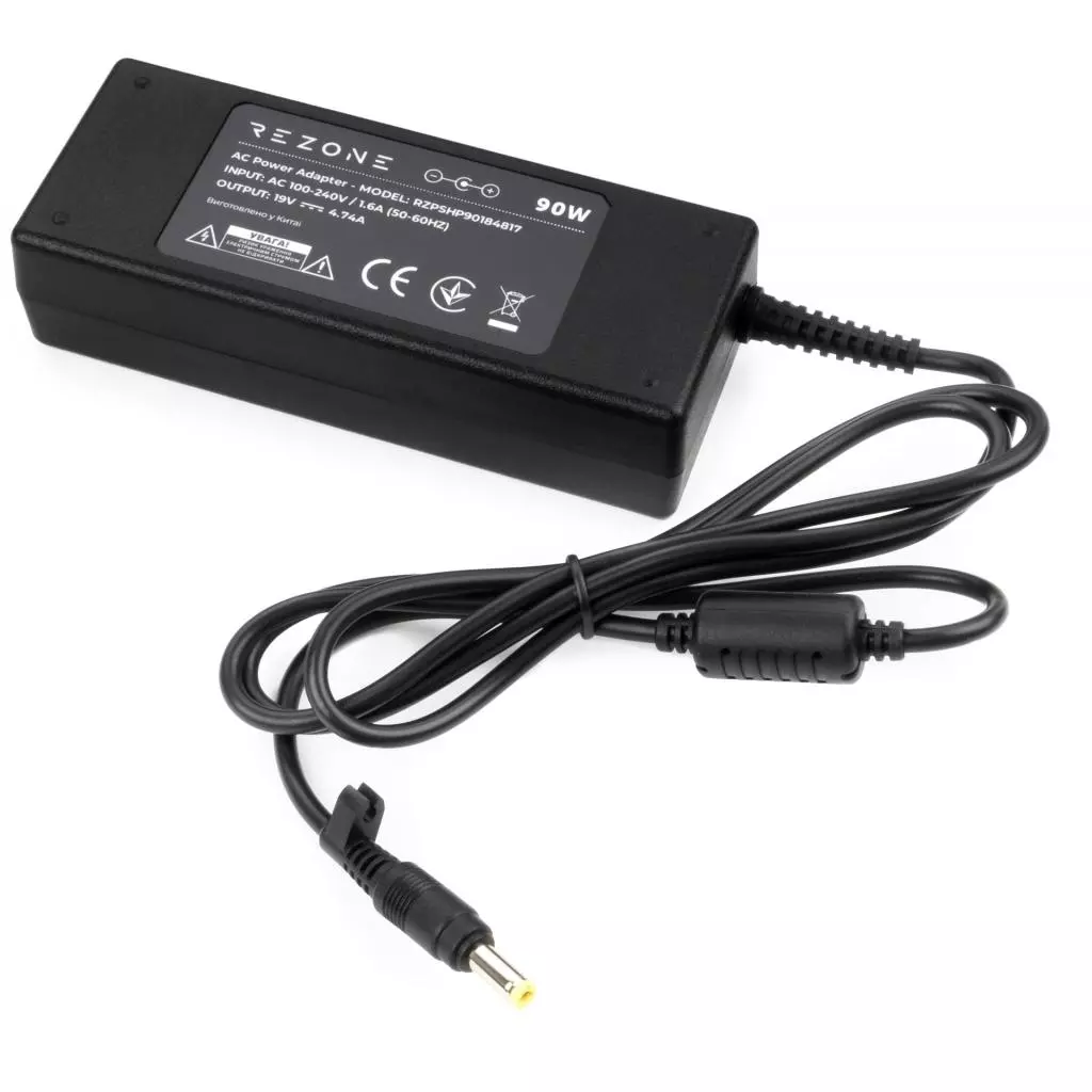 Блок питания к ноутбуку Rezone HP 90W 18.5V 4.74A разъем 4.8*1.7 (RZPSHP90184817) - 1