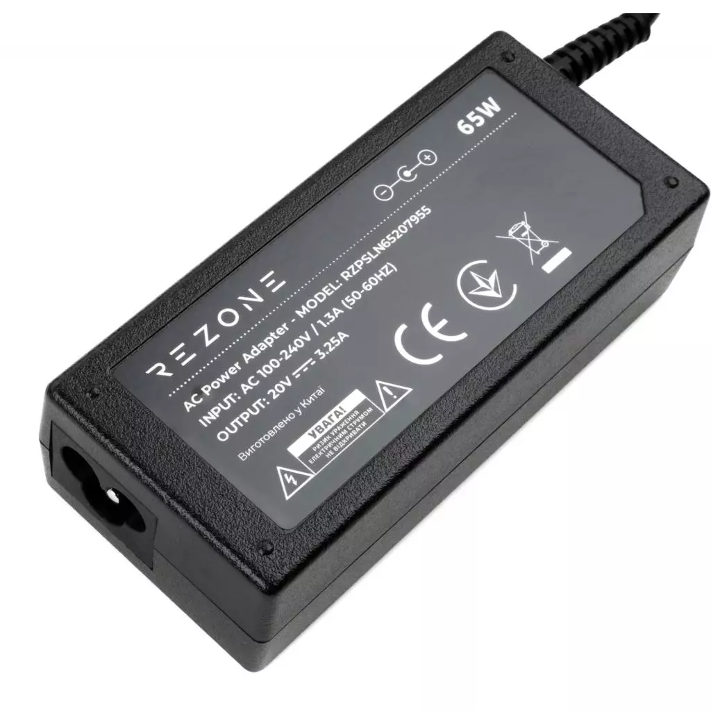 Блок питания к ноутбуку Rezone Lenovo 65W 20V 3.25А разъем 7.9*5.5 (RZPSLN65207955) - 2 Блок питания к ноутбуку Rezone Lenovo 65W 20V 3.25А разъем 7.9*5.5 (RZPSLN65207955) - 2