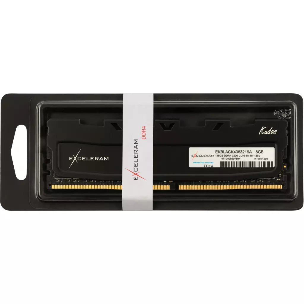 Модуль памяти для компьютера DDR4 8GB 3200 MHz Kudos Black eXceleram (EKBLACK4083216A) - 2