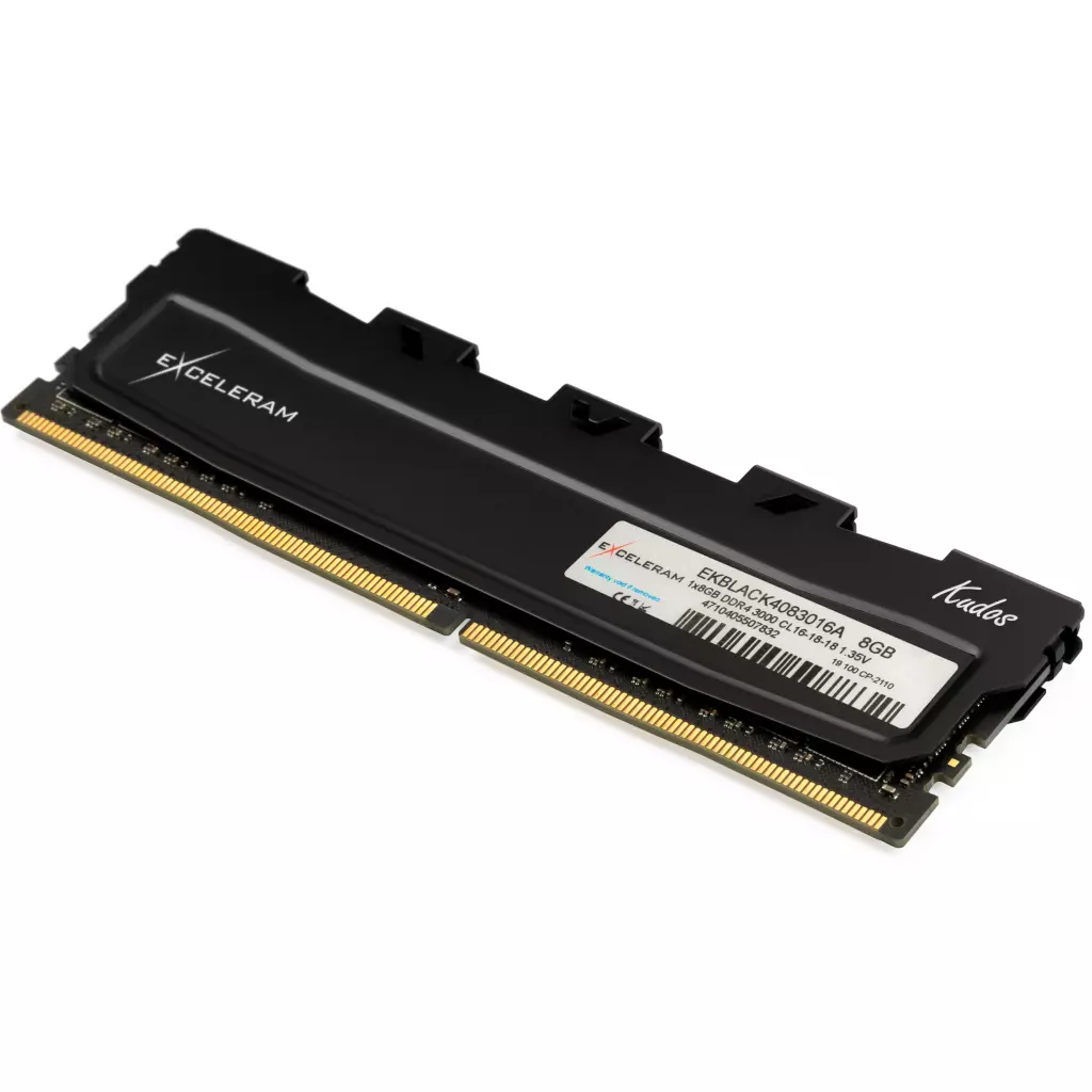 Модуль памяти для компьютера DDR4 8GB 3000 MHz Kudos Black eXceleram (EKBLACK4083016A) - 1 Модуль памяти для компьютера DDR4 8GB 3000 MHz Kudos Black eXceleram (EKBLACK4083016A) - 1