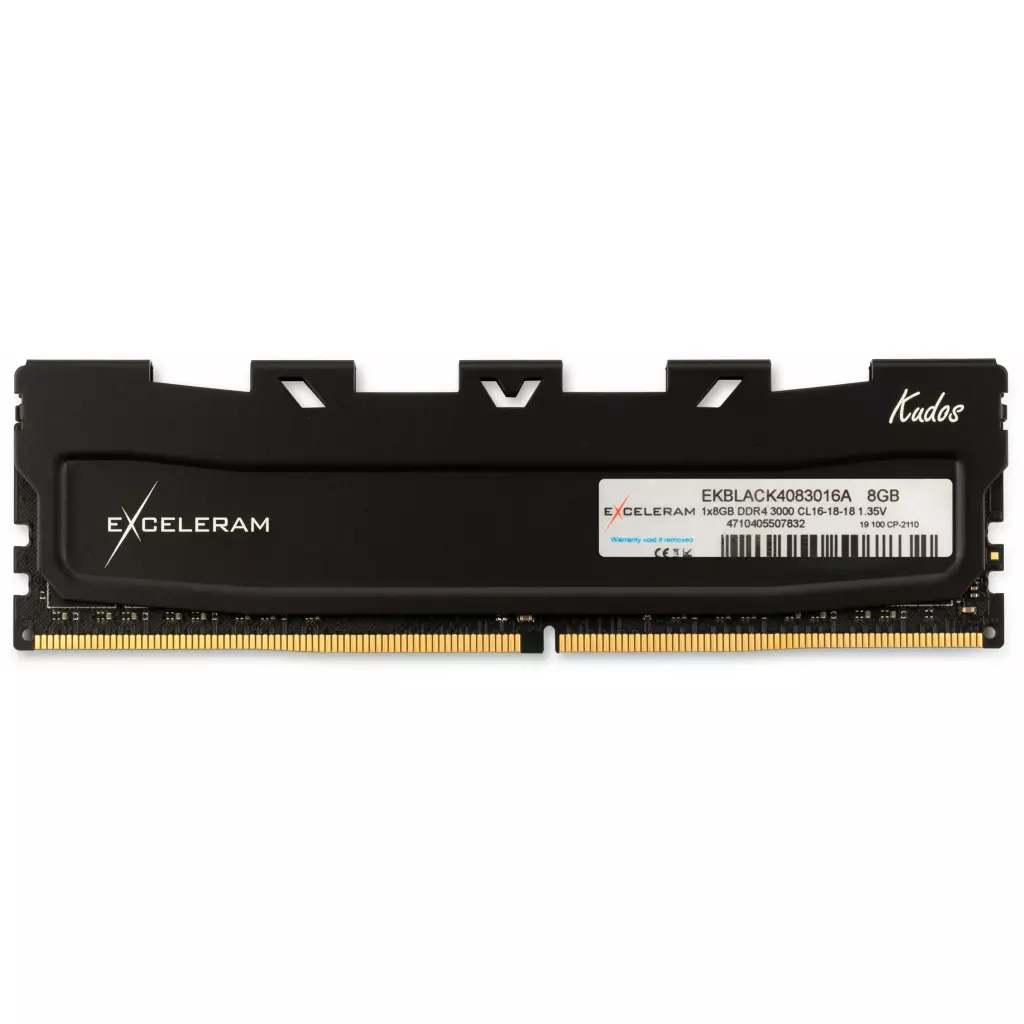Модуль памяти для компьютера DDR4 8GB 3000 MHz Kudos Black eXceleram (EKBLACK4083016A)