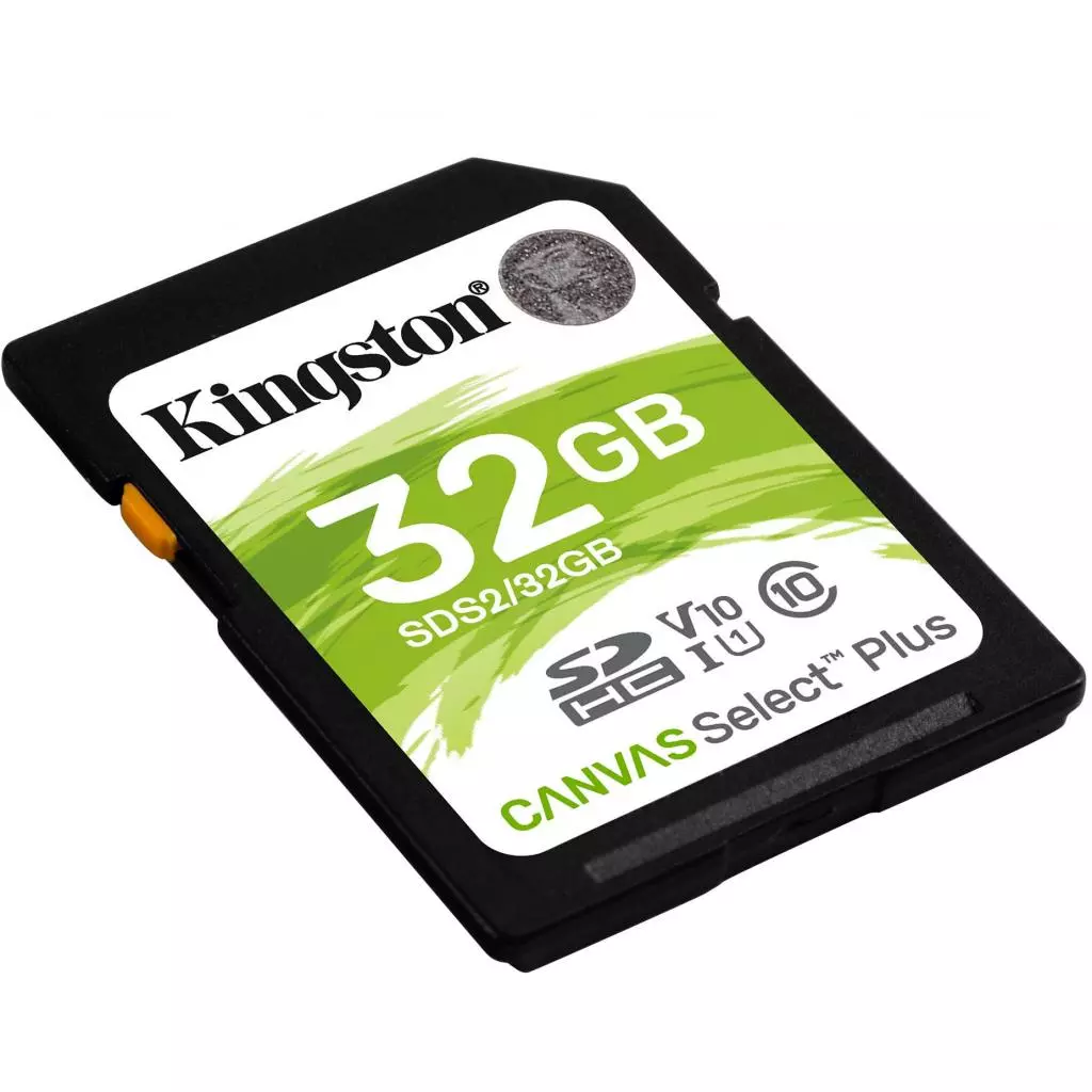 Карта памяти Kingston 32GB SDXC class 10 UHS-I U3 Canvas Select Plus (SDS2/32GB) - 1 Карта памяти Kingston 32GB SDXC class 10 UHS-I U3 Canvas Select Plus (SDS2/32GB) - 1