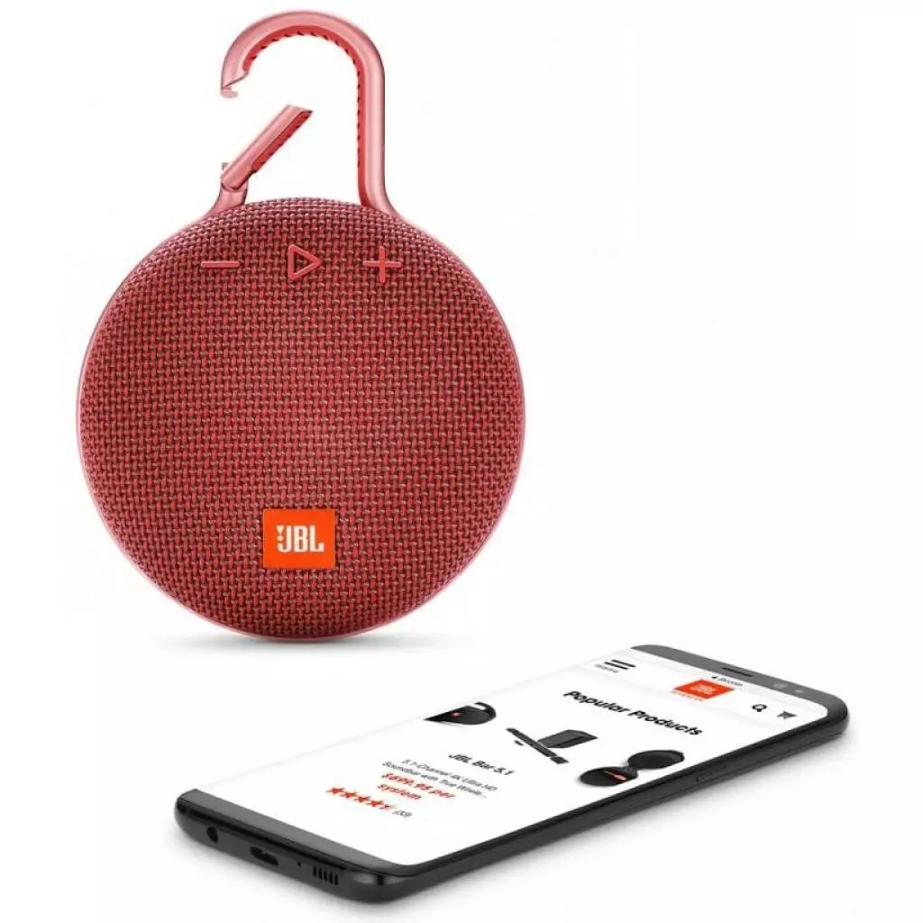 Акустическая система JBL Clip 3 Red (JBLCLIP3RED) - 4 Акустическая система JBL Clip 3 Red (JBLCLIP3RED) - 4
