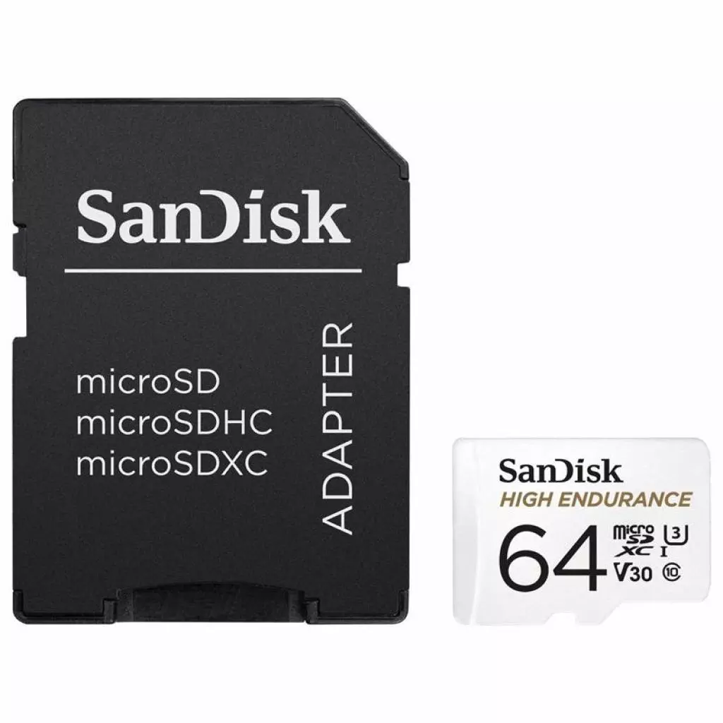 Карта памяти SanDisk 64GB microSDXC class 10 UHS-I U3 V30 High Endurance (SDSQQNR-064G-GN6IA) - 1 Карта памяти SanDisk 64GB microSDXC class 10 UHS-I U3 V30 High Endurance (SDSQQNR-064G-GN6IA) - 1