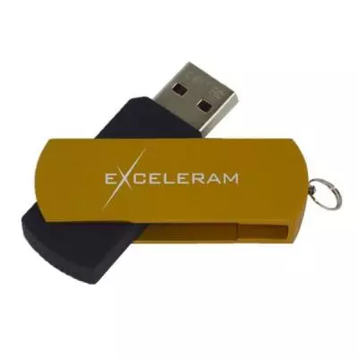 USB флеш накопитель eXceleram 64GB P2 Series Gold/Black USB 2.0 (EXP2U2GOB64)