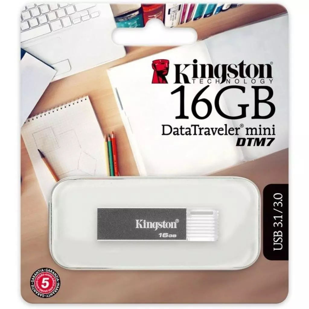 USB флеш накопитель Kingston 16GB DT Mini DTM7 USB 3.0 (DTM7/16GB) - 3 USB флеш накопитель Kingston 16GB DT Mini DTM7 USB 3.0 (DTM7/16GB) - 3