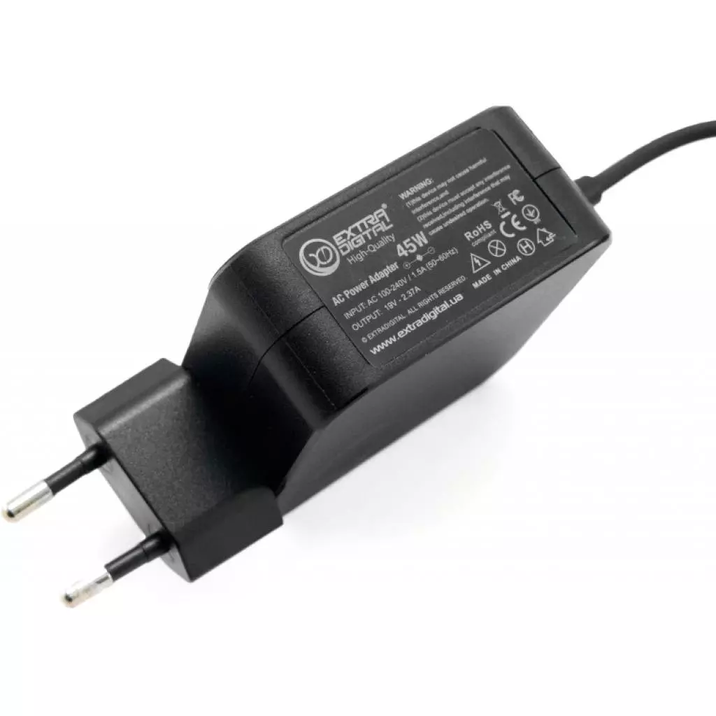 Блок питания к ноутбуку Extradigital Asus 19V, 2.37A, 45W (4.0x1.35) High Quality (PSA3860) - 1