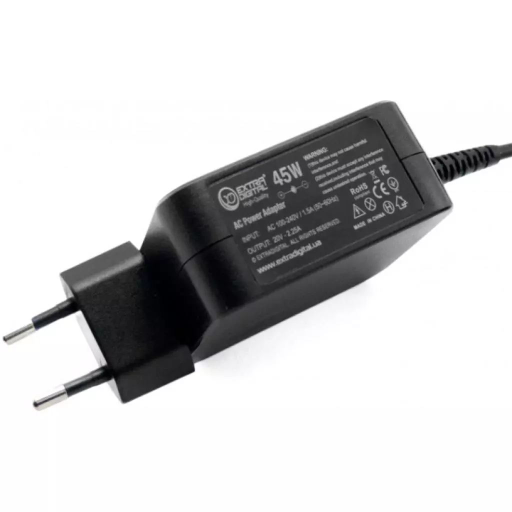 Блок питания к ноутбуку Extradigital Lenovo 20V, 2.25A, 45W (4.0x1.7) High Quality (PSL3865) - 1 Блок питания к ноутбуку Extradigital Lenovo 20V, 2.25A, 45W (4.0x1.7) High Quality (PSL3865) - 1