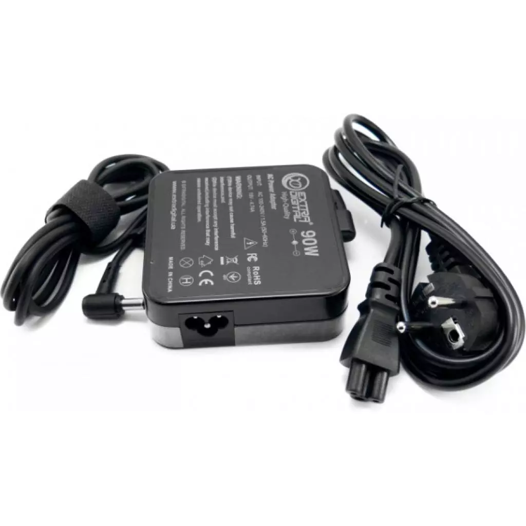Блок питания к ноутбуку Extradigital Asus 19V, 4.74A, 90W (5.5x2.5) High Quality (PSU3858)