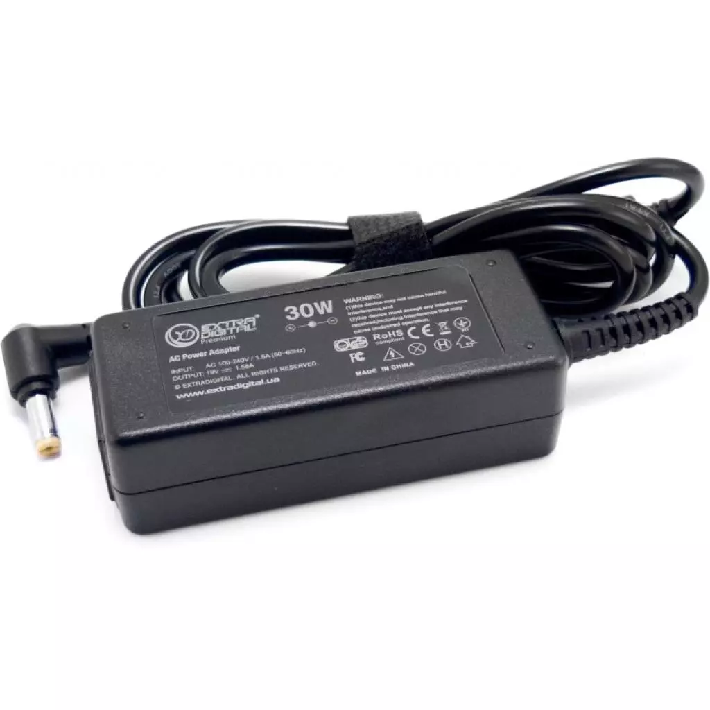 Блок питания к ноутбуку Extradigital Acer 19V, 1.58A, 30W (5.5x1.7) (PSA3878) - 1