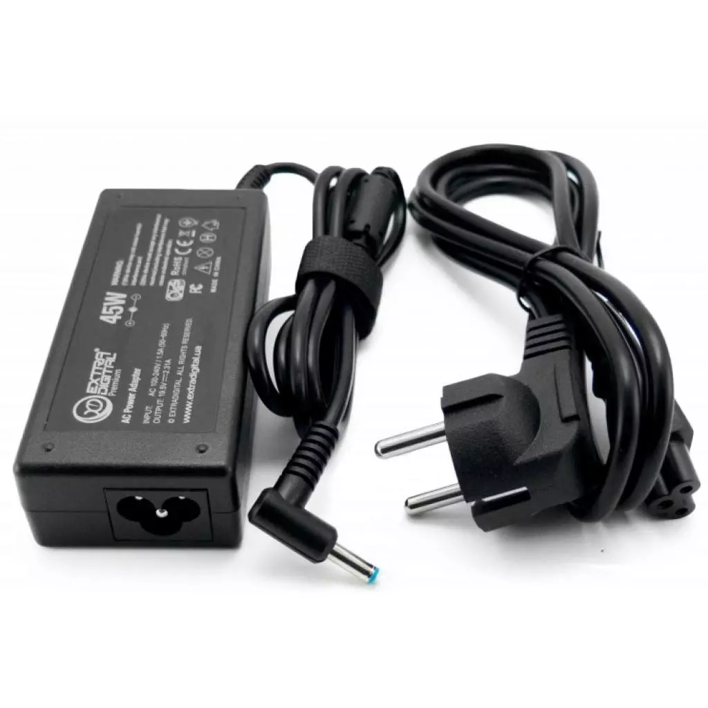 Блок питания к ноутбуку Extradigital HP 19.5V, 2.31A, 45W (4.5x3.0) (PSH3862) - 1 Блок питания к ноутбуку Extradigital HP 19.5V, 2.31A, 45W (4.5x3.0) (PSH3862) - 1