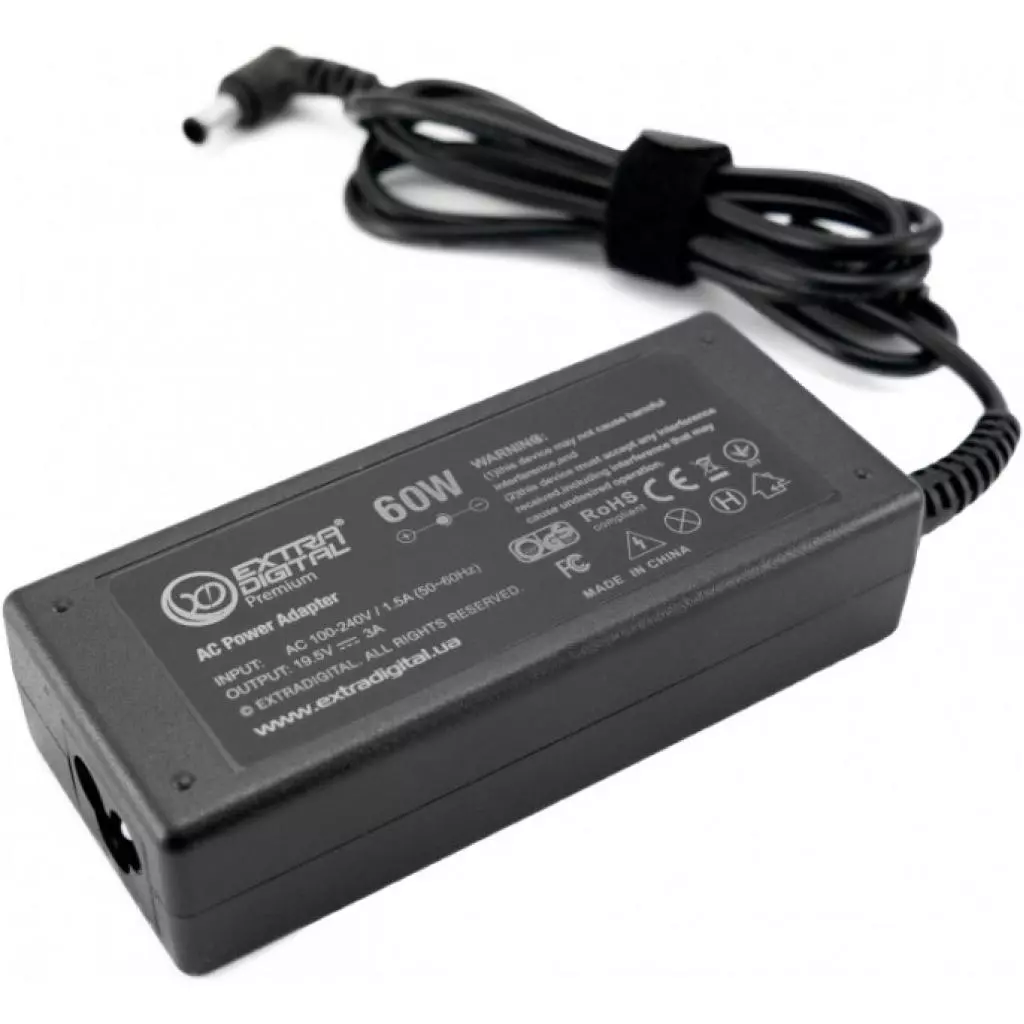Блок питания к ноутбуку Extradigital Sony 19.5V, 3A, 60W (6.5x4.4) (PSS3874) - 1 Блок питания к ноутбуку Extradigital Sony 19.5V, 3A, 60W (6.5x4.4) (PSS3874) - 1