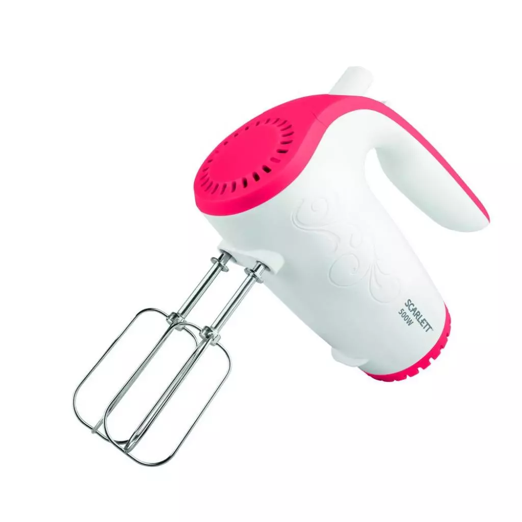 Миксер Scarlett SC HM 40S06 White-Red (SCHM40S06 White-Red) - 1 Миксер Scarlett SC HM 40S06 White-Red (SCHM40S06 White-Red) - 1