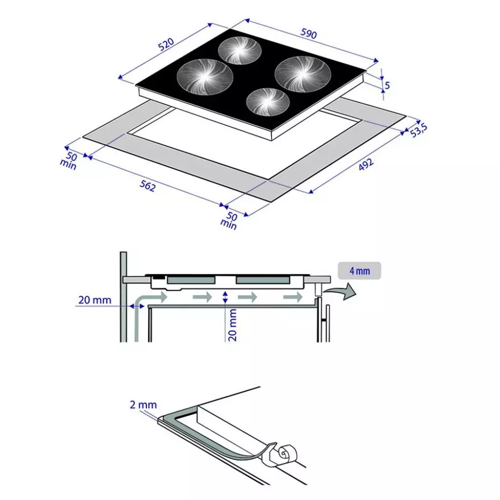 Варочная поверхность Minola MVH 6033 GBL - 9 Варочная поверхность Minola MVH 6033 GBL - 9