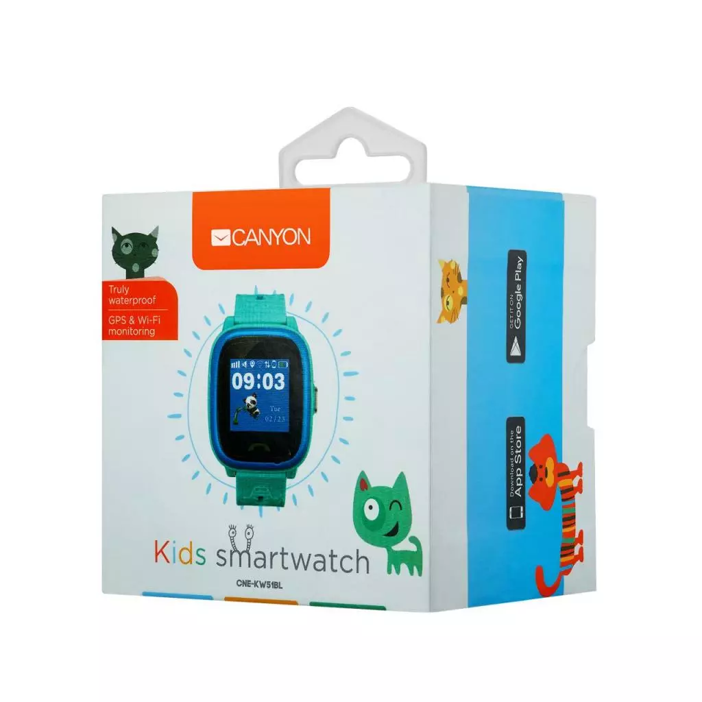Смарт-часы Canyon CNE-KW51BL Kids smartwatch GPS Blue (CNE-KW51BL) - 3