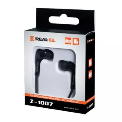 Наушники REAL-EL Z-1007 Black - 1