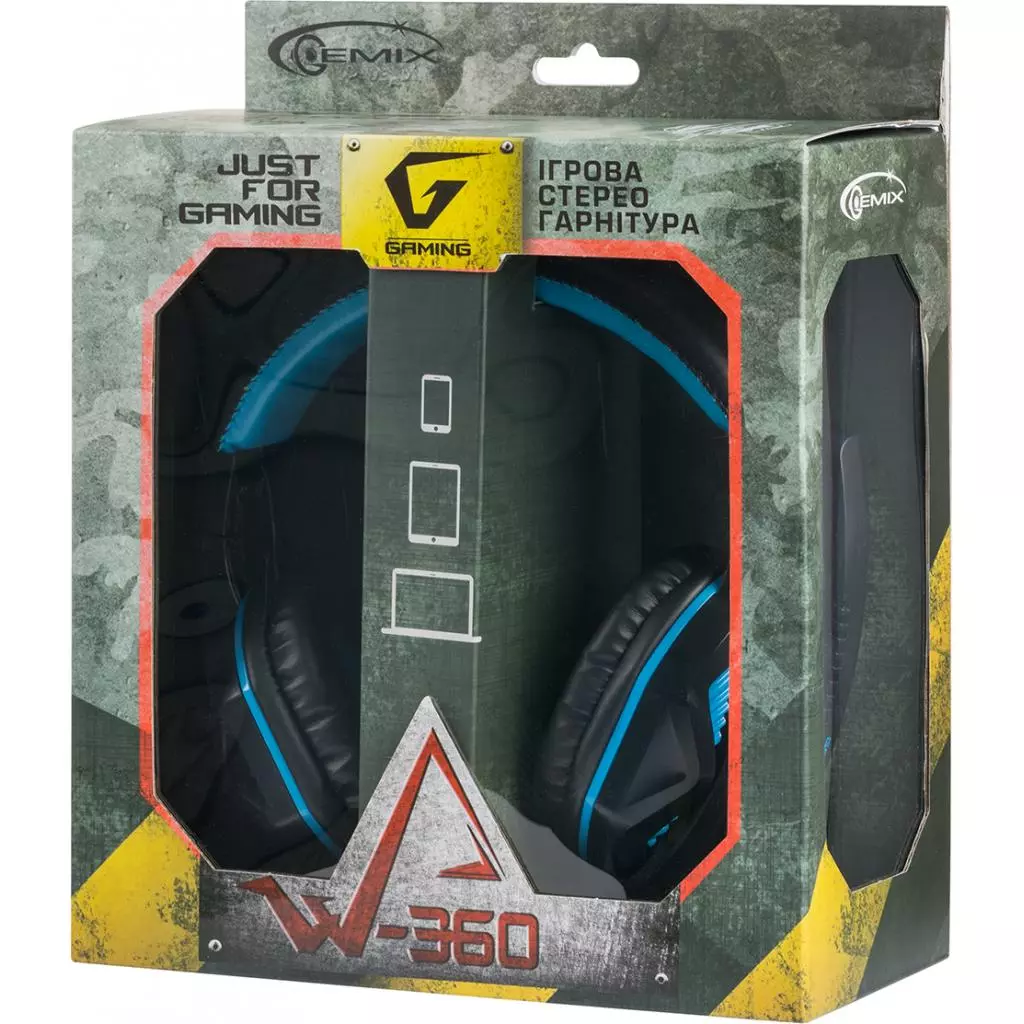 Наушники Gemix W-360 black-blue - 9 Наушники Gemix W-360 black-blue - 9
