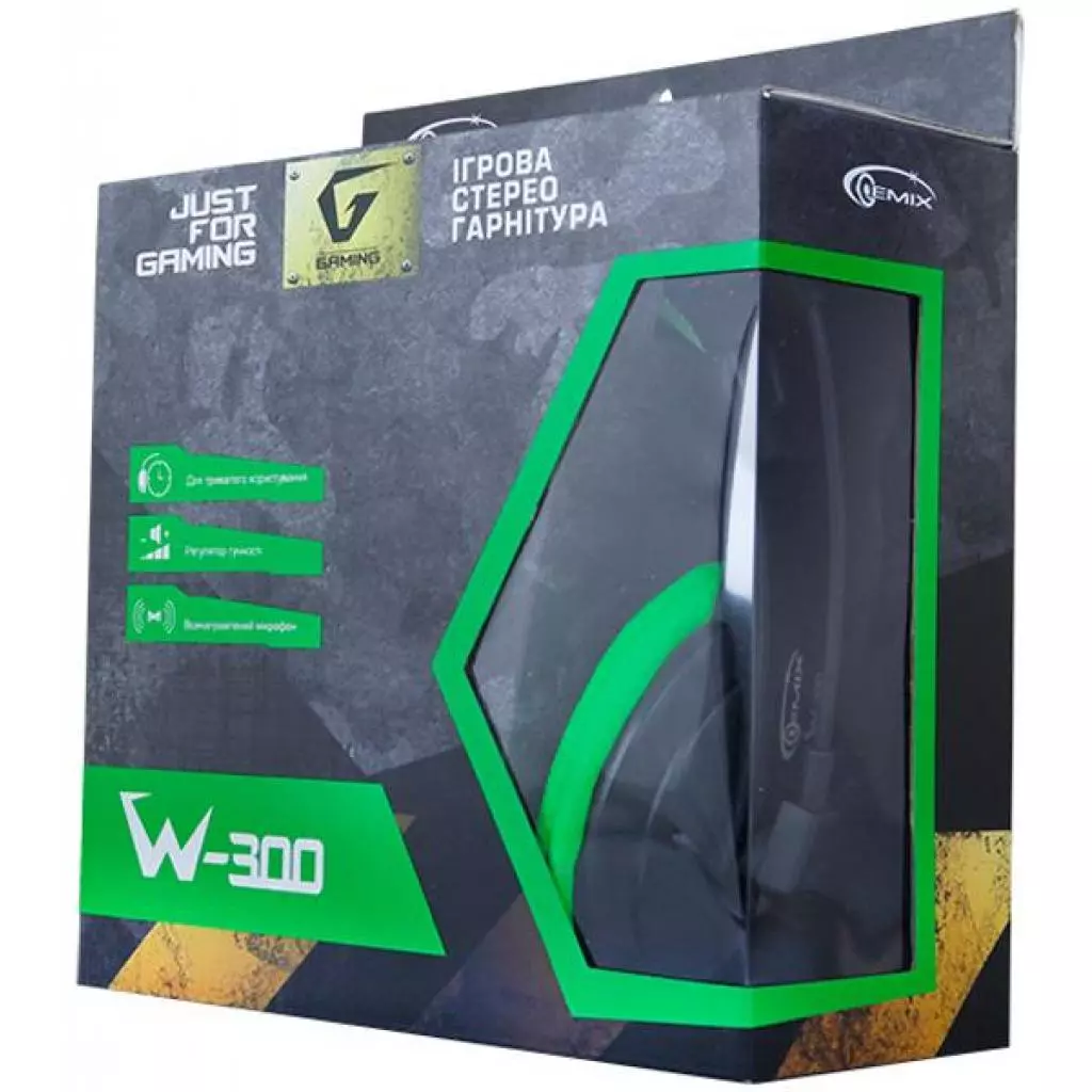 Наушники Gemix W-300 black-green - 4