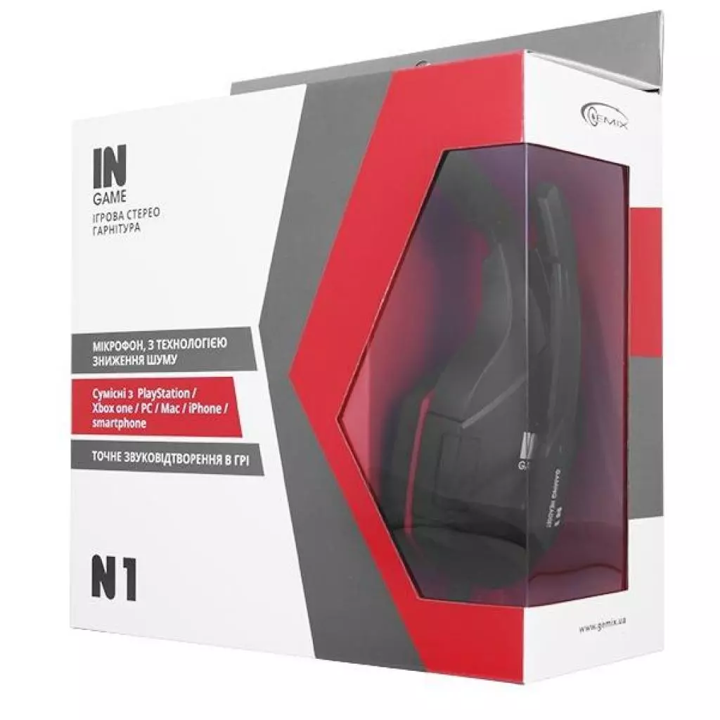 Наушники Gemix N1 Black-Red Gaming - 4 Наушники Gemix N1 Black-Red Gaming - 4