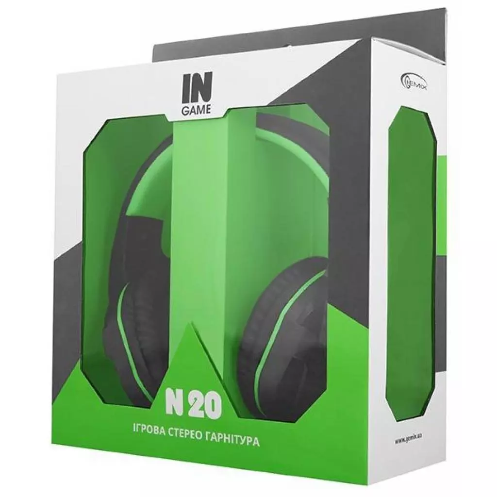 Наушники Gemix N20 Black-Green Gaming - 4 Наушники Gemix N20 Black-Green Gaming - 4