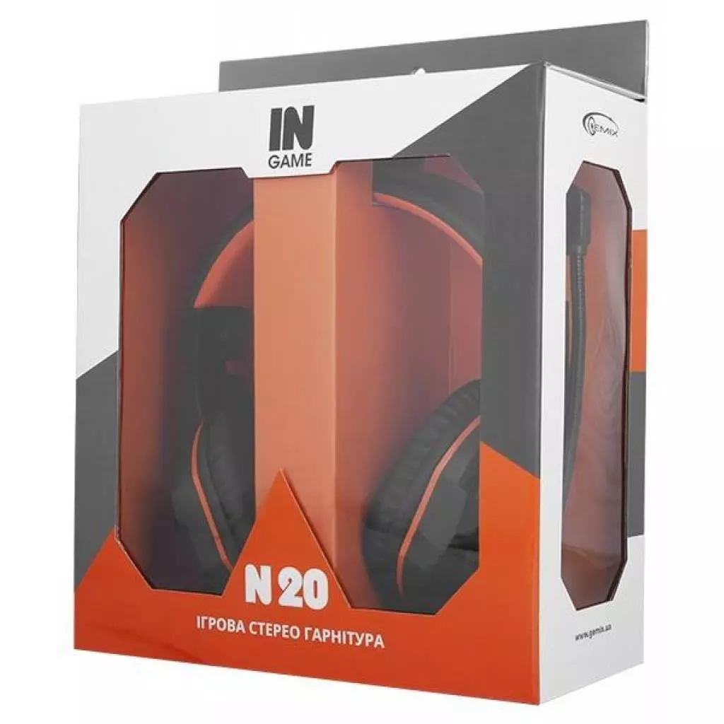 Наушники Gemix N20 Black-Orange Gaming - 4 Наушники Gemix N20 Black-Orange Gaming - 4