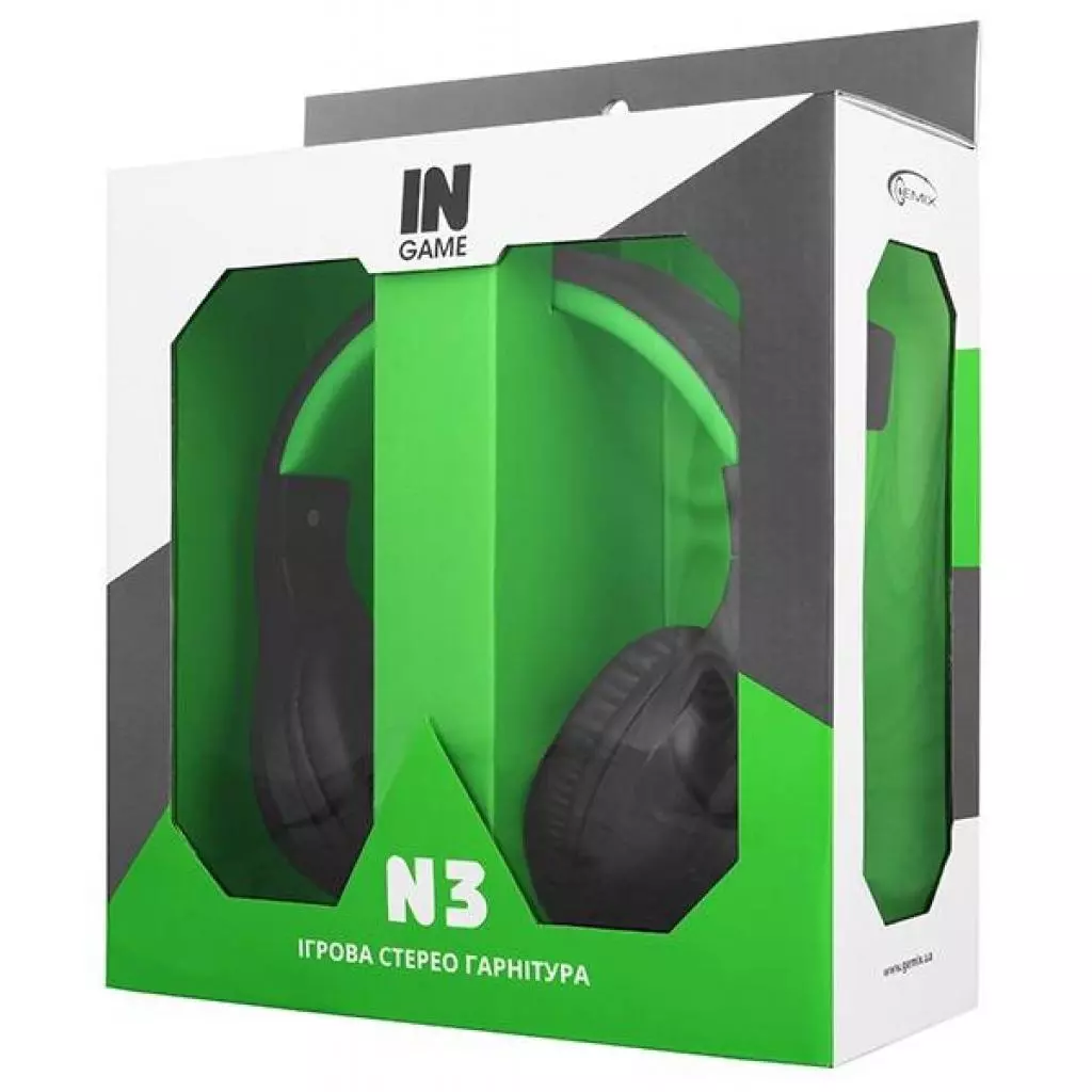Наушники Gemix N3 Black-Green Gaming - 4 Наушники Gemix N3 Black-Green Gaming - 4